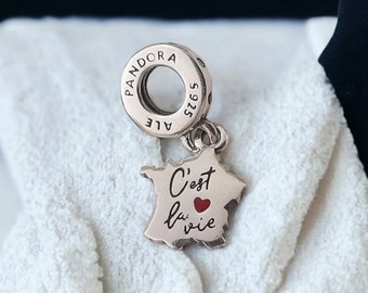 pandora Charm France Map Dangle Pendant releas