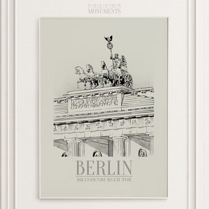 Berlin - Brandenburger Tor - No. III | Hand-Drawn | Cityscape Line Art | Instant Downloadable Wall Decor
