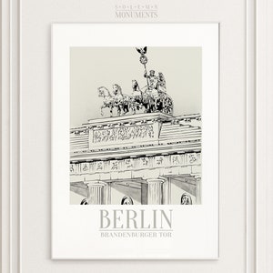 Berlin - Brandenburger Tor - No. II | Hand-Drawn | Minimalistic Travel Drawing | Digital Download Print
