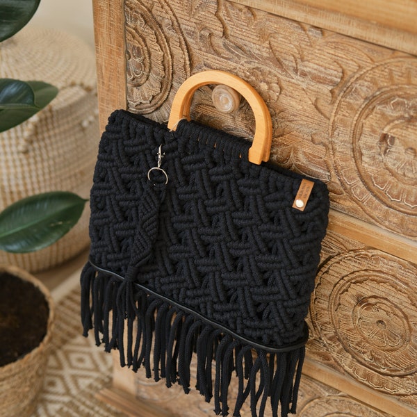 Handbag macrame handmade unique