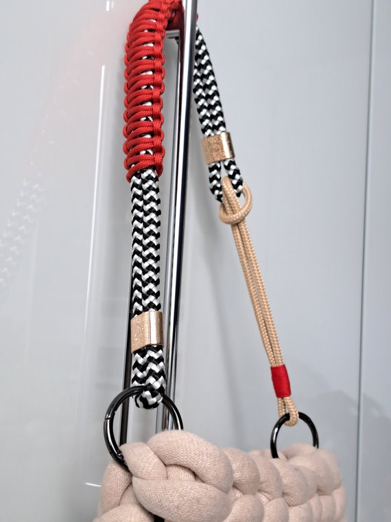 Taschengriffe, Handtaschenhenkel, Handtasche, Makramee, Paracord