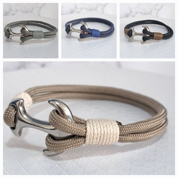 Pulseras Paracord hombres ancla regalo