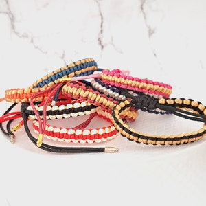 Bracelets Bracelet Jewelry Accessories Gift Birthday Women Fashion Outfit Elegant Handmade Self-knotted Satin Cord Gold Paracord