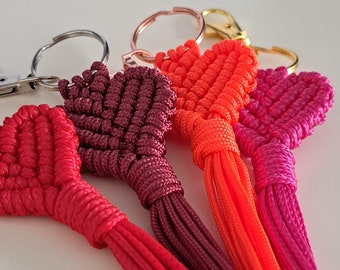 Keychain Paracord Lanyard Accessory Gift Bags Heart Keychain Valentine's Day Love