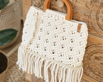 Handbag macrame handmade unique