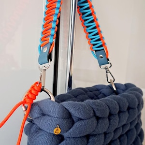 Sangle de sac élégante en paracorde et cuir Sangle de sac conçue pour l'automne Sangle de sac en cuir Poignée de sac