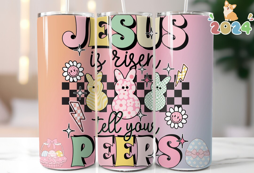 Jesus is Risen Tell Your Peeps Png, Easter Jesus PNG, Cute Bunny Peep