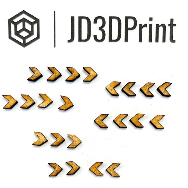 JD3D Print Houten Versieringen - LaserGesneden Mini Chevrons voor Scrapbooking Papercraft Kaarten