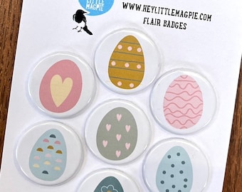 Easter Eggs - Flair Buttons for Scrapbooking