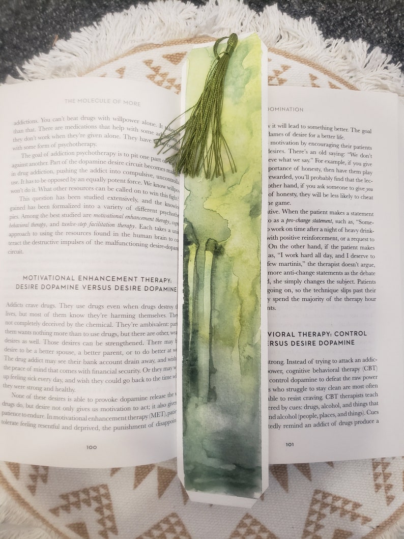 Stunning Green Abstract Bookmark - Etsy