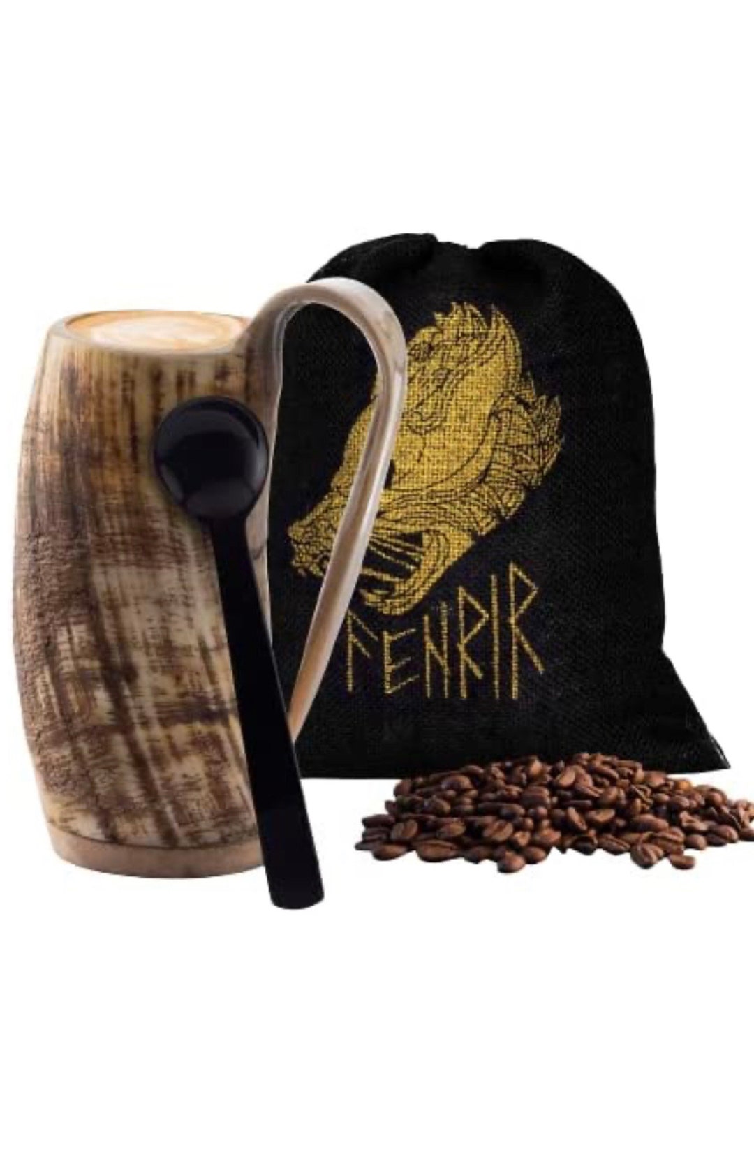 FENRIR Horn Coffee Mug 16 Oz Ox Horn Tankard Coffee Mug for Etsy