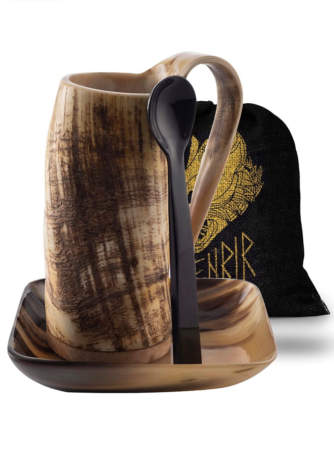 FENRIR Horn Coffee Mug 16 Oz Ox Horn Tankard Coffee Mug for Etsy