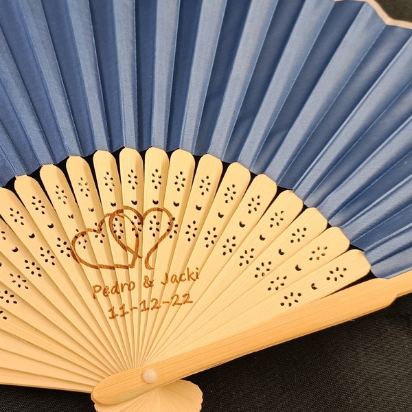 Personalized Silk Fans for Wedding Custom Fans Funeral For Gift Romantic Fans Wedding Favors Modern Fans For Romantic Wedding Party