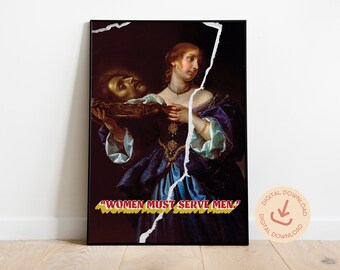Funny Feminist Art Print: Altered Renaissance Painting (Digital Download)
