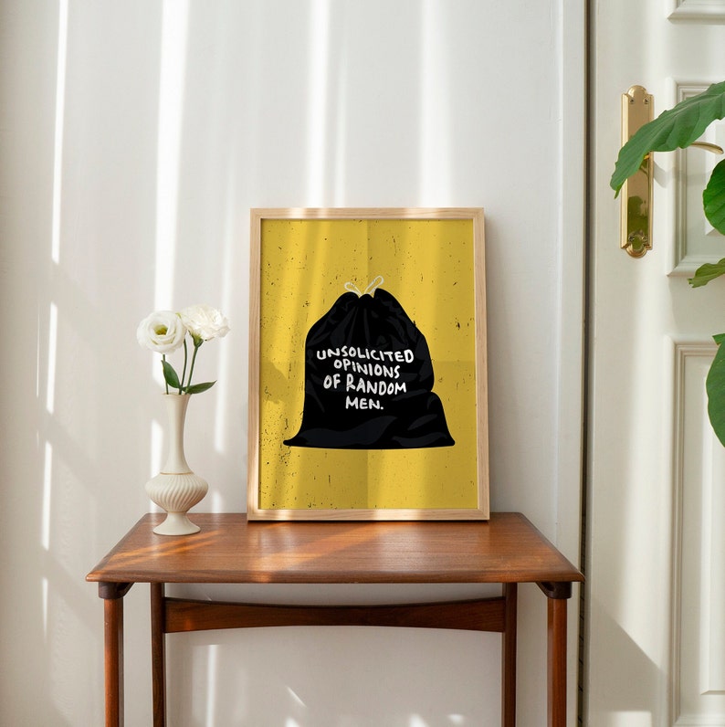 Funny Feminist Art Print: Unsolicited Opinions Poster (Digital Download) image 4