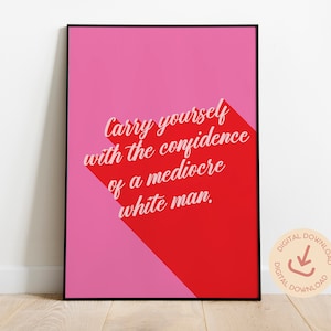 Printable Feminist Poster, Feminist Wall Art, Feminism Art, Feminist Retro Wall Art, Feminist Bedroom Wall Art, Feminist Office Wall Art