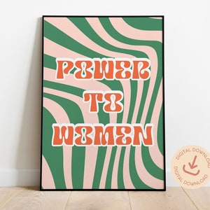Feminist Wall Art, Feminist Poster, Gifts for Her, Feminist Art, Feminist, Bedroom Wall Art, Office Wall Art, Retro Wall Art
