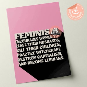 Printable Feminism Wall Art, Feminist Poster, Feminist Wall Art ...