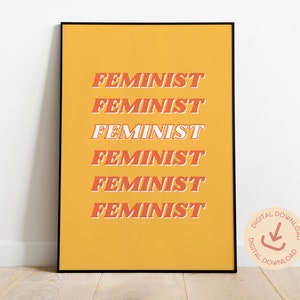 Feminist Poster, Feminist Wall Art, Retro Wall Art, Women Empowerment, Gifts For Her, Feminism Art, Feminist Art Print, Feminist Gifts