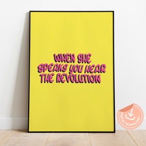 Feminist Wall Art, Revolution Wall Art, Feminist Poster, Feminist Art Print, Feminist Typography Wall Art, Feminist Gifts, Feminism Art