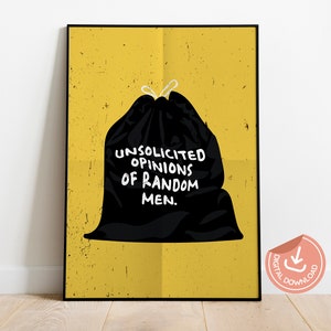 Funny Printable Feminist Poster, Feminist Wall Art, Feminist Gift, Feminist Art, Typography Poster, Trendy Wall Art, Trendy Feminist Print