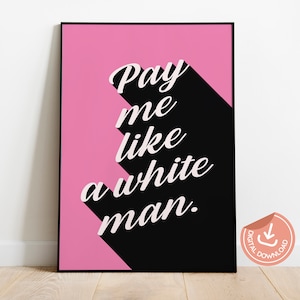 Printable Feminist Poster, Feminist Wall Art, Feminist Print, Bedroom Wall Art, Office Wall Art, Feminist Gift, Pink Wall Art, Feminist Art
