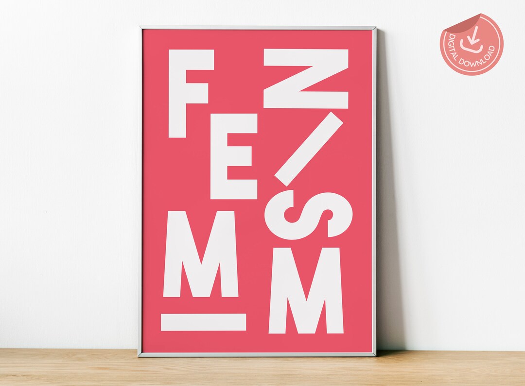 Feminist Wall Art Print: Minimalist Empowerment Poster (digital ...