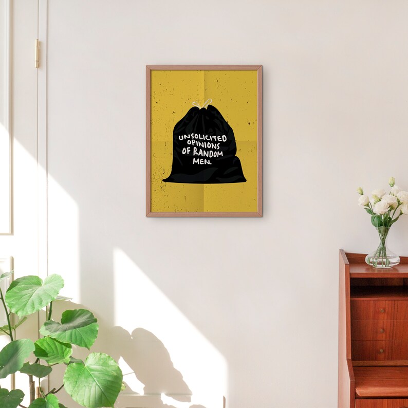 Funny Feminist Art Print: Unsolicited Opinions Poster (Digital Download) image 3