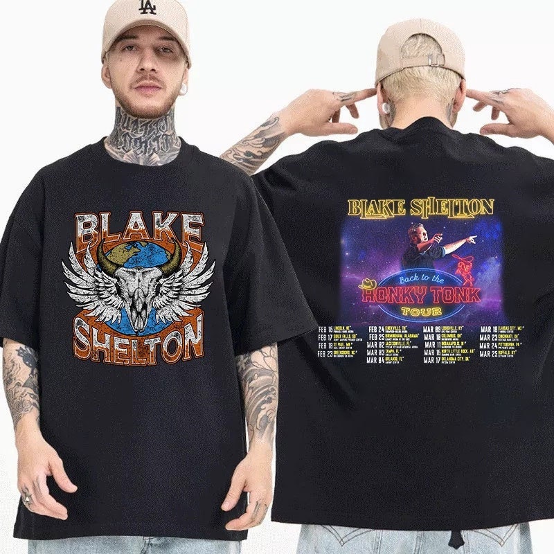 Discover Blake Shelton Double Sided Shirt, Back To The Honky Tonk Tour 2023