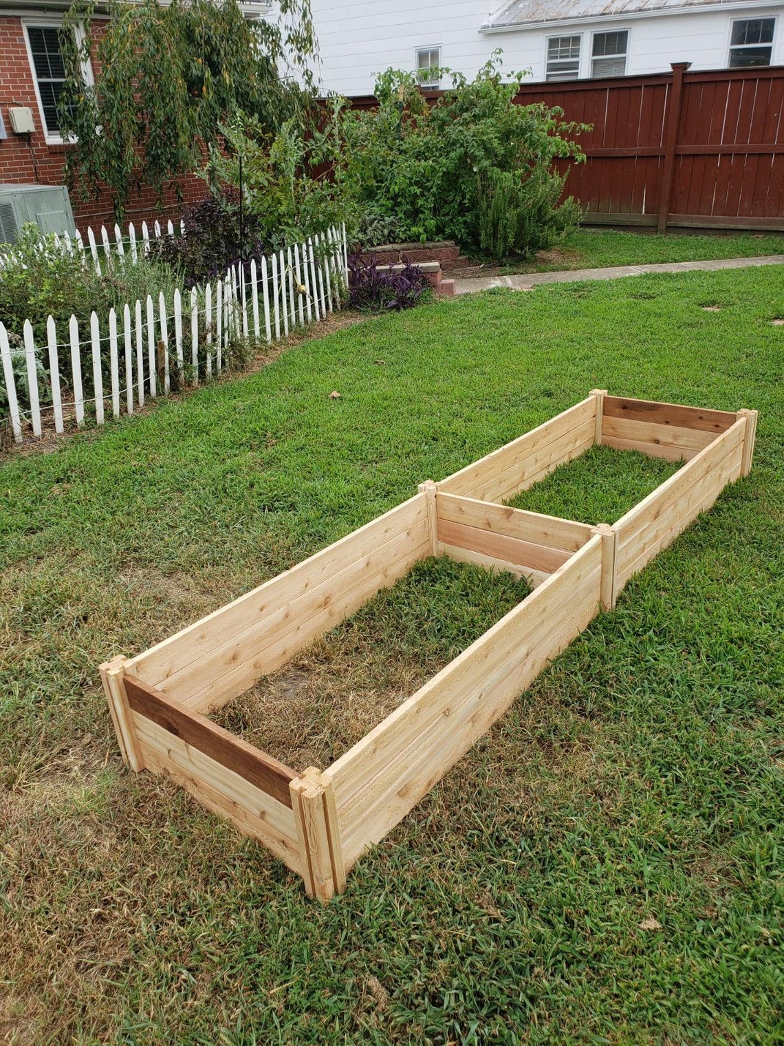 Cedar Raised Garden Bed Elevated Planter Box for Garden Etsy