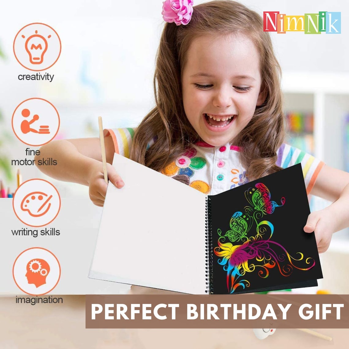 Scratch Art Book for Kids Scratch Art Set for Kids 312 Year Old Girls Gifts Fun Party Gifts for