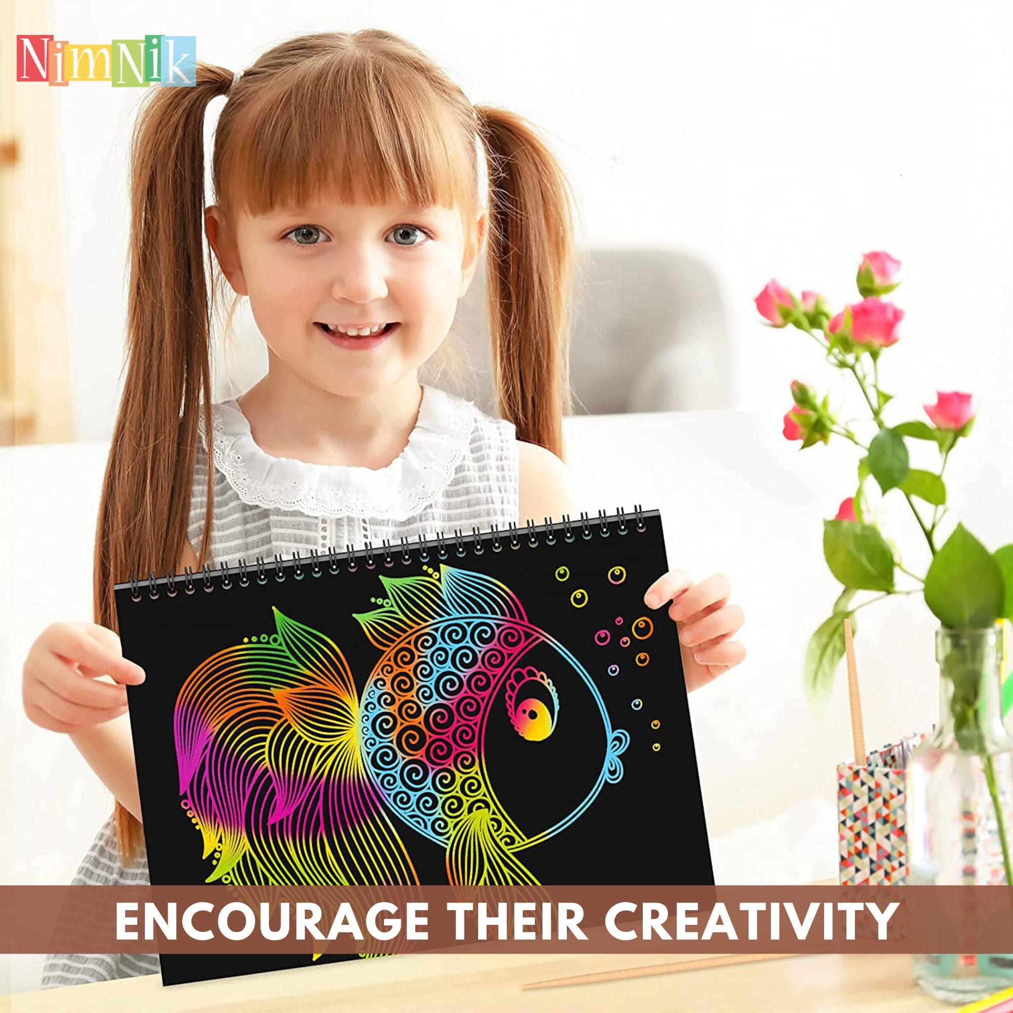 Scratch Art Book for Kids Scratch Art Set for Kids 312 Year Old Girls Gifts Fun Party Gifts for