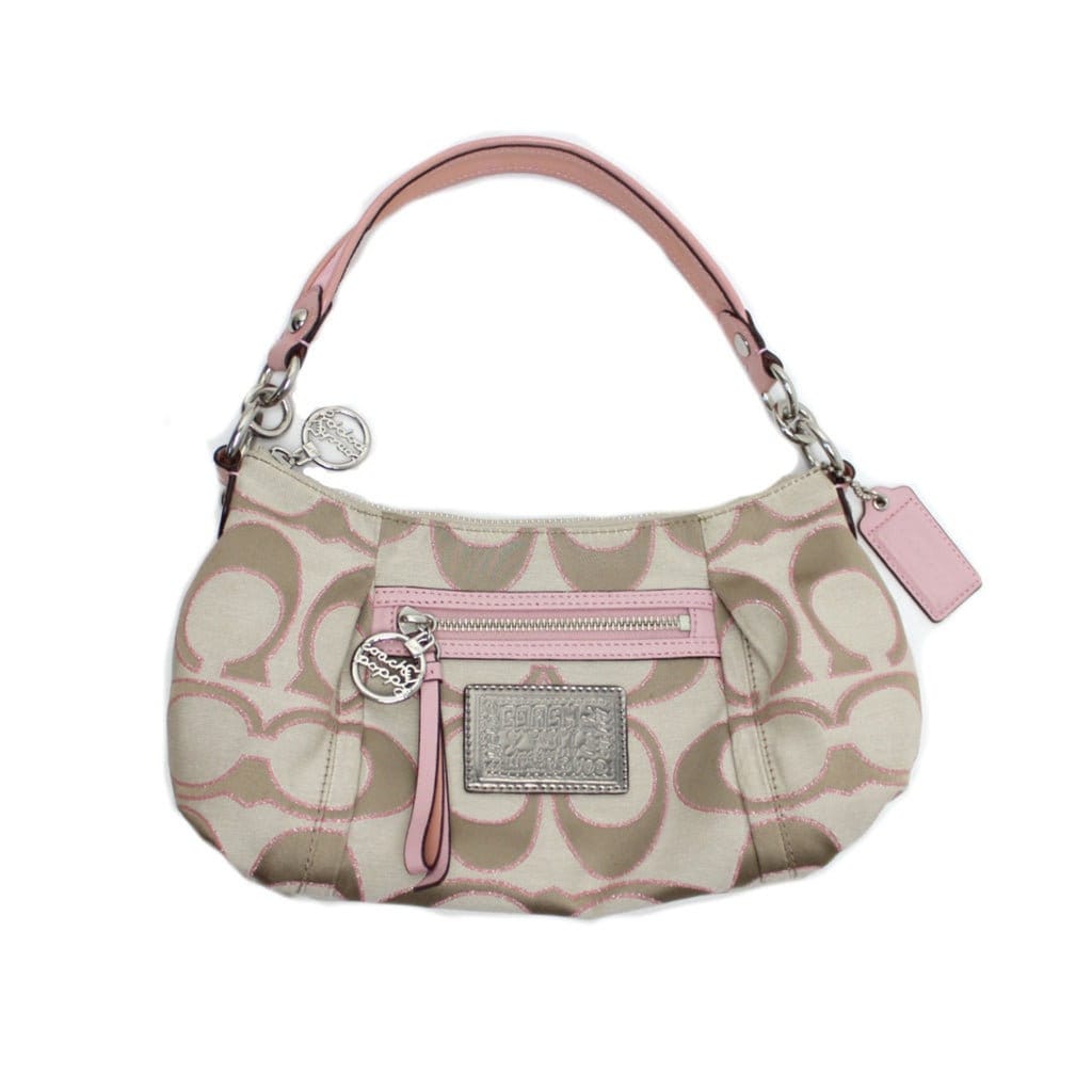 Poppy Pink Monogram Shoulder Coach Bag - Etsy