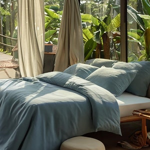 Ice soft medium weight linen pillowcase Set of 2 stonewashed linen envelope pillow covers King Queen Standard Square pillow sham