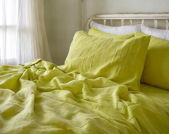 Lemon Linen Pillowcase pillowcase King Queen Standard Euro Decoraive Toddler Multiple Sizes