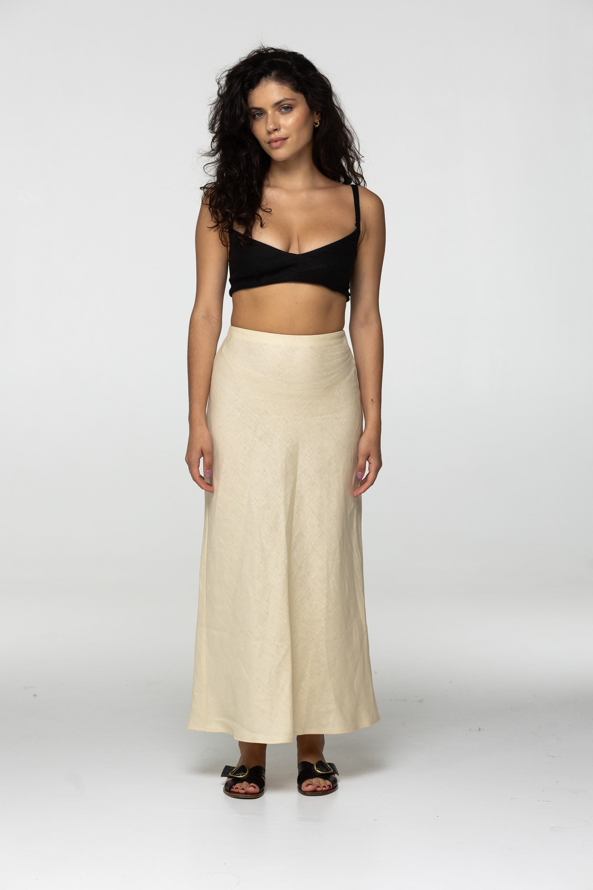 INO-M2-50 HEATHER OAT SKIRT main image 1