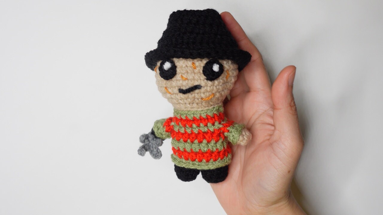 Crochet PATTERN Freddy Krueger Amigurumi Mini Doll Plushie Etsy