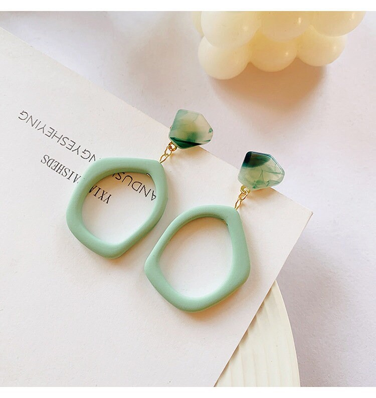 Seafoam 2024 green earrings