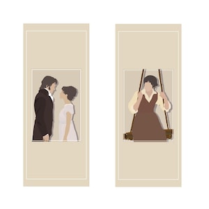 Classic Literature Bookmark Set: Pride & Prejudice (2 Bookmarks) - Lizzy and Darcy