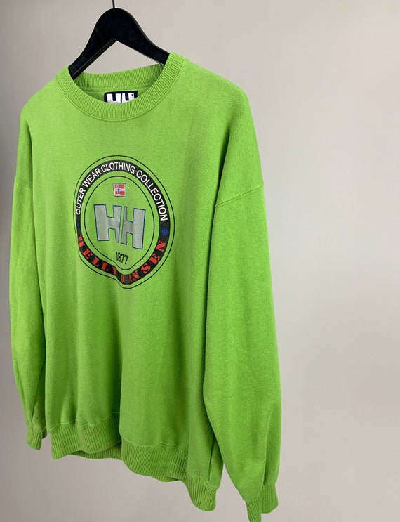 Vintage Oversized Helly Hansen 90s Bright Green Pu