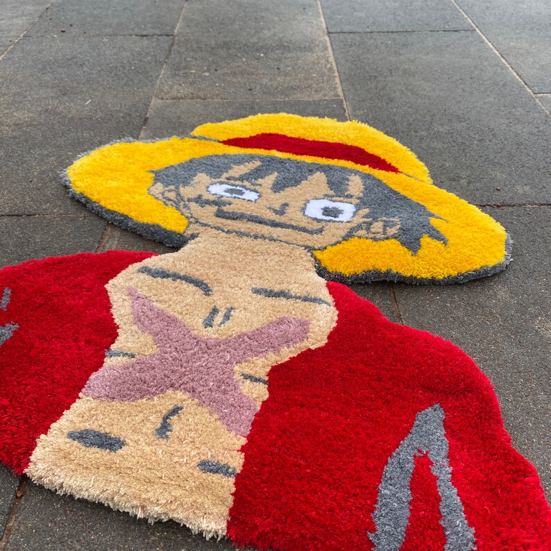 One Piece Tufted Rug Handmade Tufted Rug Anime Custom Rug Etsy