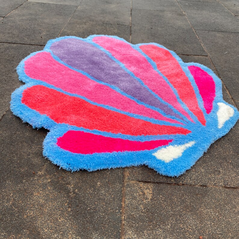 Sea Shell Handmade Tufted Rugs Fluffy Custom Rugs Etsy