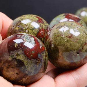 Dragon Blood Jasper Crystal Sphere 33-37mm
