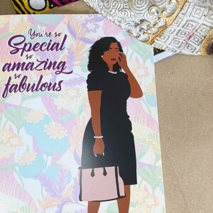 Cartão de Dia das Mães Negras, Mãe Negra, Elegante, Étnico, Diversificado, Cartão Preto Afro-Americano, Cartão de Mãe