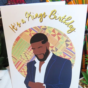 Carte d'anniversaire homme noir, homme noir, cartes de voeux noires, chic, ethnique, diversifié, homme noir afro-américain