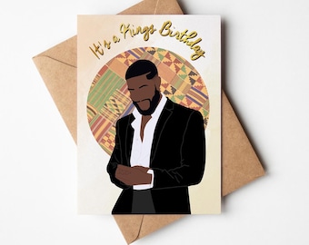 Black Man Birthday Card, Black man, Black Greeting Cards, Classy, Ethnic, Diverse, African American Black Man