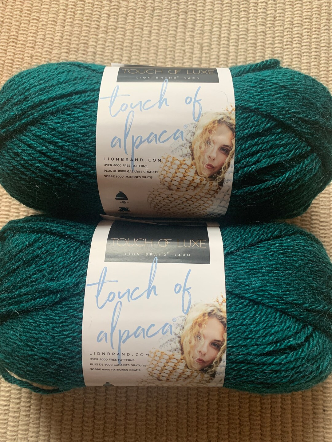 2 Pack Lion Brand Touch of Lux Touch of Alpaca, Knitting & Crochet Yarn