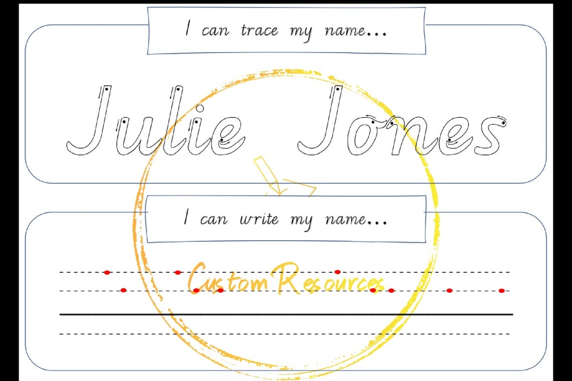 Learn to Write My Name Worksheet, Digital Download, Laminated, Dry ...