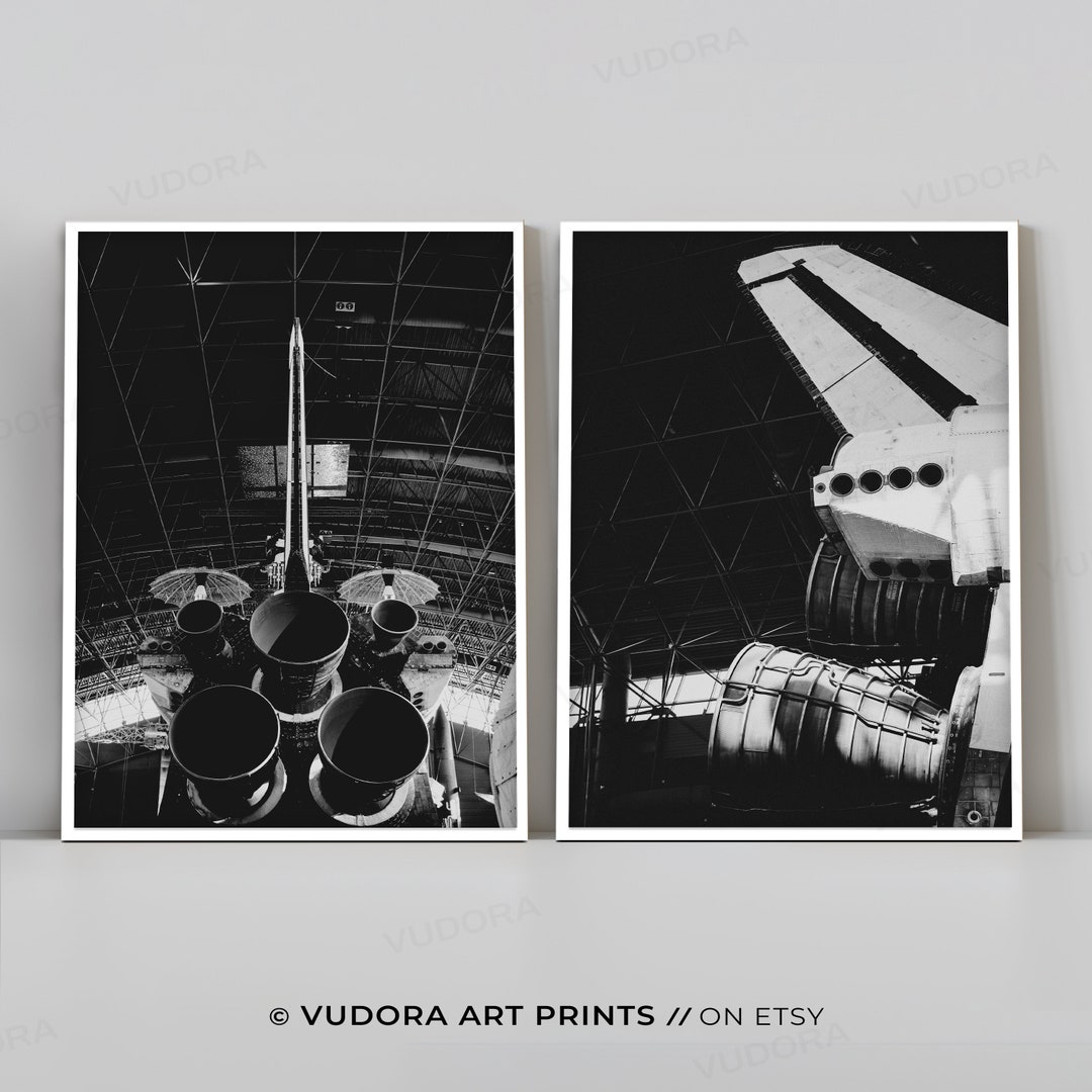 Set of 2 Piece NASA Space Shuttle, Space Poster, Digital Download, Nasa ...