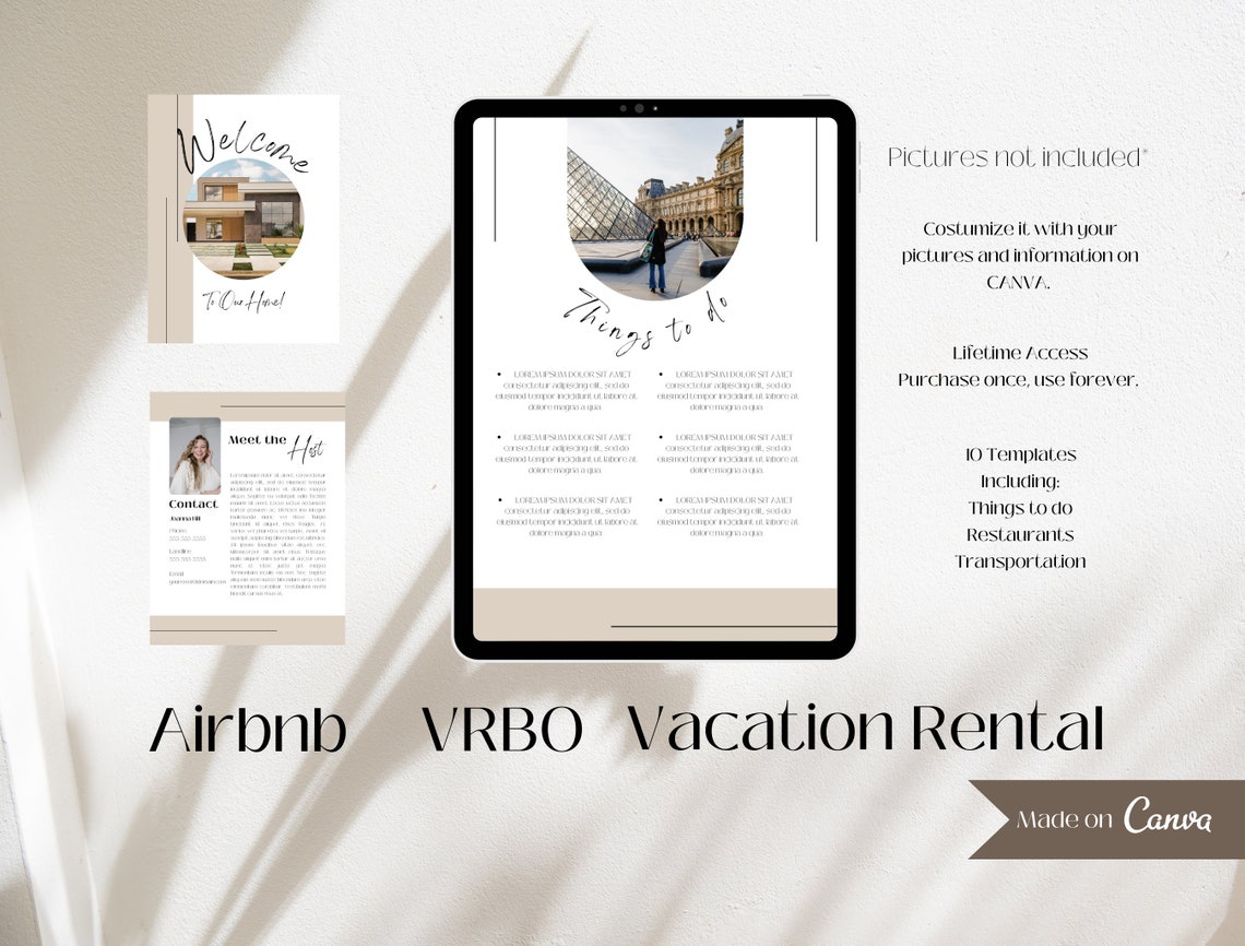 Airbnb Book Template Guest Book Airbnb Airbnb Host Bundle